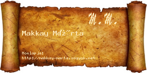 Makkay Márta névjegykártya